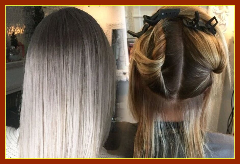 Обесцвечивание блонд техникой airtouch длинных волос