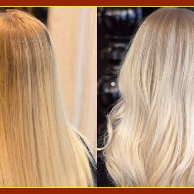 Обесцвечивание блонд длинных волос