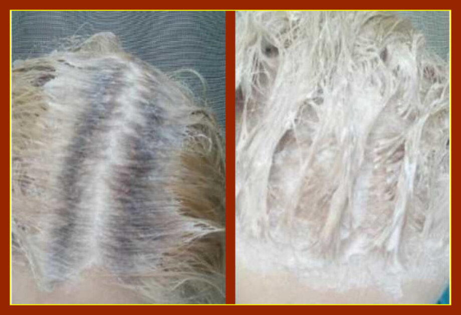 Обесцвечивание блонд корней коротких волос