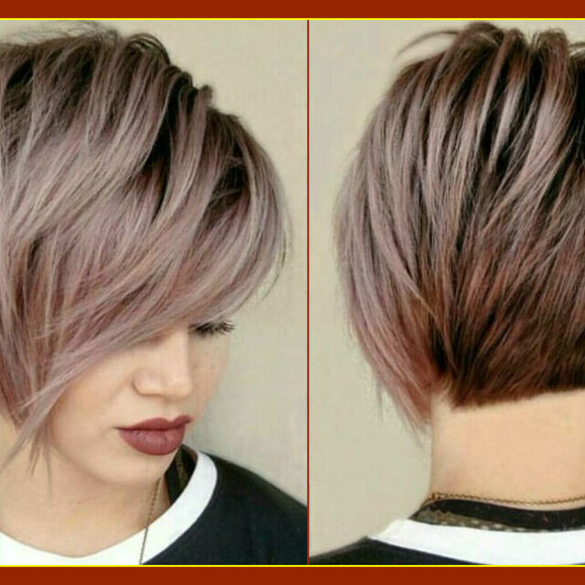 Окрашивание коротких волос в два цвета