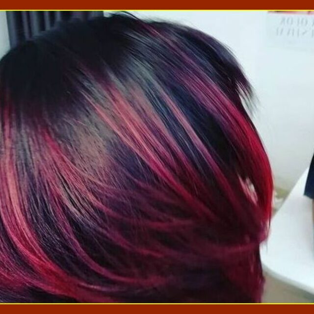 Окрашивание красками Picasso/Indola Professional коротких волос в два цвета