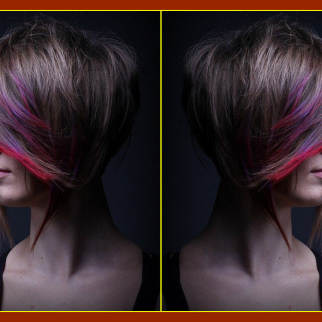 Окрашивание суперкрасками Selective/Wella волос средней длины в два цвета