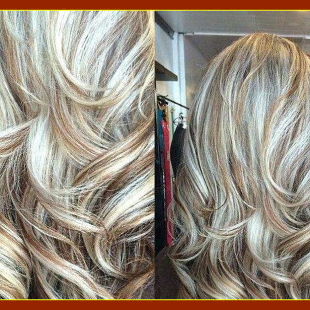 Окрашивание суперкрасками Selective/Wella волос средней длины с растяжкой цвета