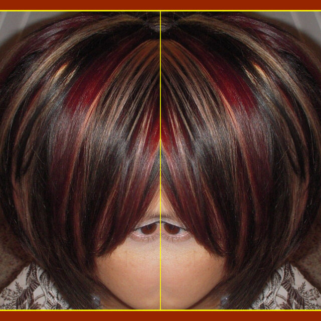 Окрашивание суперкрасками Selective/Wella коротких волос в три цвета