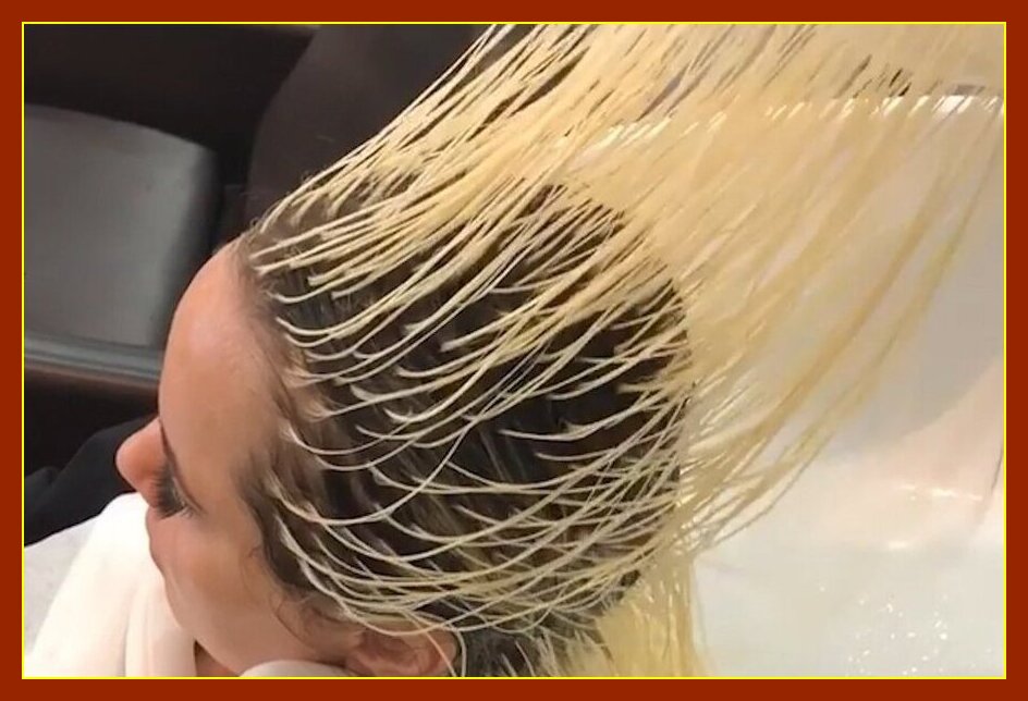 Мелирование через шапочку блонд длинных волос