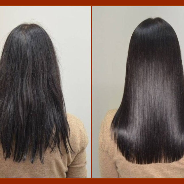 Кератиновое выпрямление длинных волос
