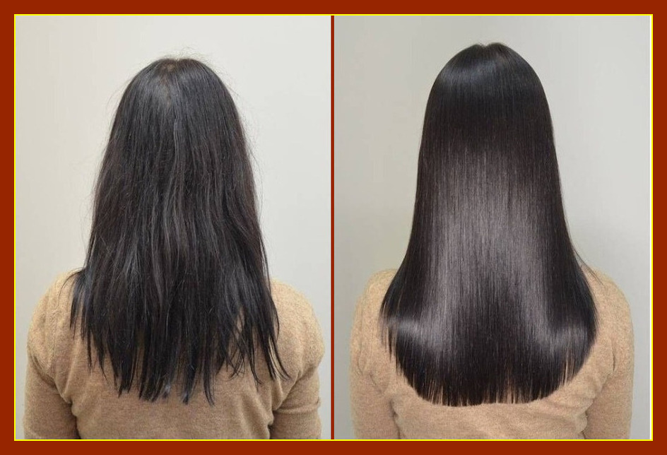 Кератиновое выпрямление длинных волос