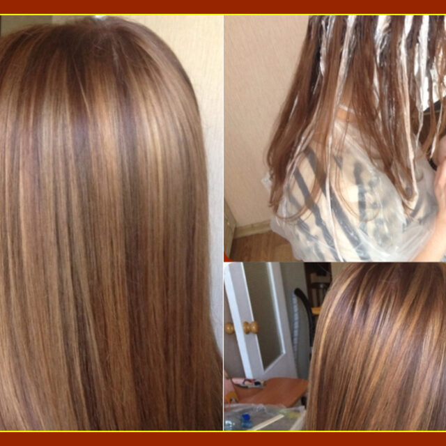Мраморное окрашивание красками Picasso/Indola Professional длинных волос